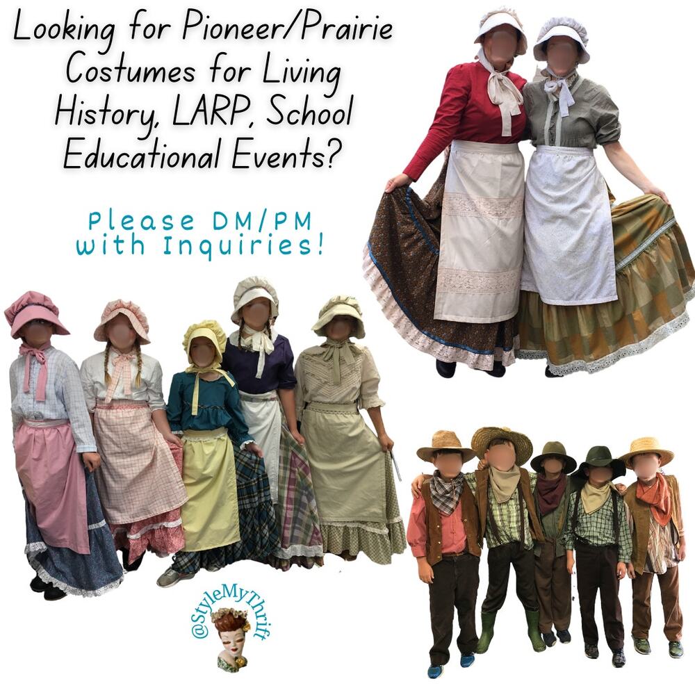 Pioneer Prairie Living History LARP School Events Girls Boys Costumes Walk Thru